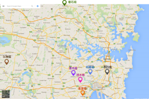 Sydney Map with cell group